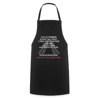 Rider Protect My Sweet Ride Motorcycle - Cooking Apron - black - Front - AI Model Male 185 dark (185cm)