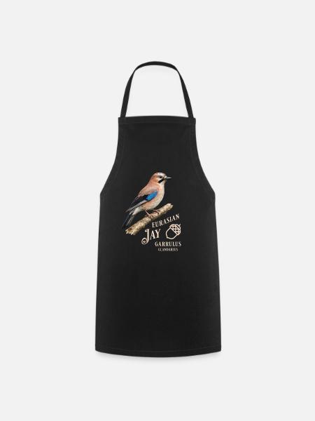 Eurasian Jay Eichelhäher Vogel Design - Kochschürze - Schwarz