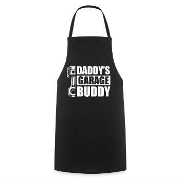 Daddy's garage buddy Car lover car guy mechanic - Kochschürze - Schwarz - Vorne - AI Model Male 185 dark (185cm)