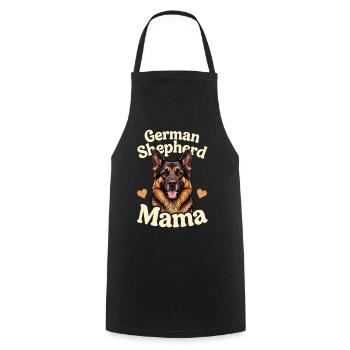 Cadeau de maman berger allemand - Tablier de cuisine - noir - Devant - AI Model Male 185 dark (185cm)