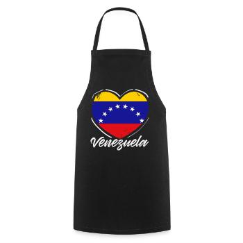 Venezuela Flagge Stolz & Heimat Venezuela - Kochschürze - Schwarz - Vorne - AI Model Male 185 dark (185cm)