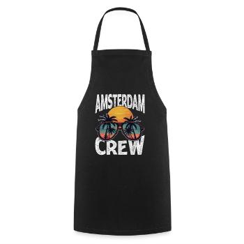 Amsterdam Crew - Cooking Apron - black - Front - AI Model Male 185 dark (185cm)