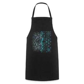 Digital order and chaos - Cooking Apron - black - Front - AI Model Male 185 dark (185cm)