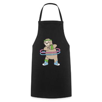 Hula Hup Hullern Huller Hoop Faultier - Kochschürze - Schwarz - Vorne - AI Model Male 185 dark (185cm)