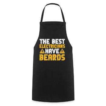 Les meilleurs électriciens ont des barbes d’artisans - Tablier de cuisine - noir - Devant - AI Model Male 185 dark (185cm)