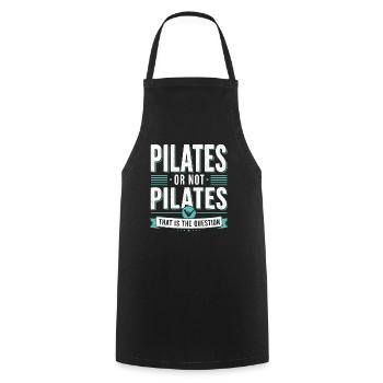Pilates humor fitness quote sport - Cooking Apron - black - Front - AI Model Male 185 dark (185cm)