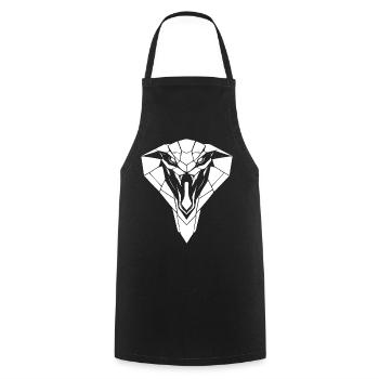 Cobra Style – Danger & Elegance - Cooking Apron - black - Front - AI Model Male 185 dark (185cm)