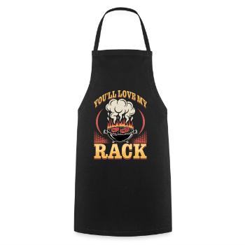 BBQ Grilling Meat Smoking Barbecue - Cooking Apron - black - Front - AI Model Male 185 dark (185cm)