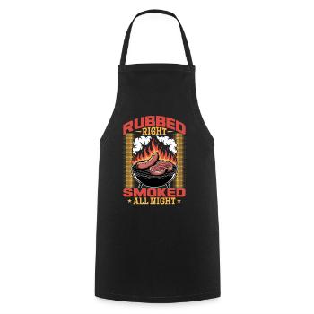 BBQ Grilling Meat Smoking Barbecue - Kochschürze - Schwarz - Vorne - AI Model Male 185 dark (185cm)
