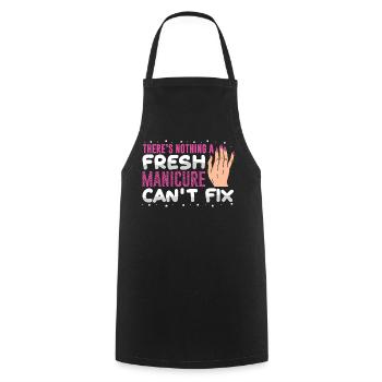 Nail Designer Nail Designer Cosmetics Nail Salon - Cooking Apron - black - Front - AI Model Male 185 dark (185cm)