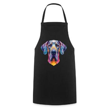 Deutsche Dogge - Kochschürze - Schwarz - Vorne - AI Model Male 185 dark (185cm)