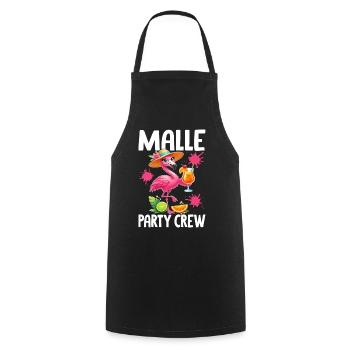Équipe de la Malle Party Flamingo - Tablier de cuisine - noir - Devant - AI Model Male 185 dark (185cm)