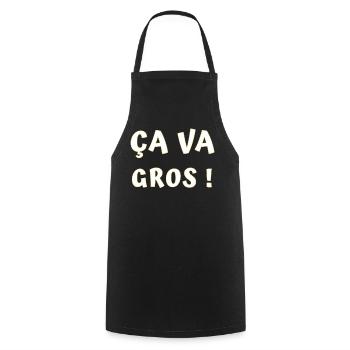 ÇA va gros ! - Tablier de cuisine - noir - Devant - AI Model Male 185 dark (185cm)