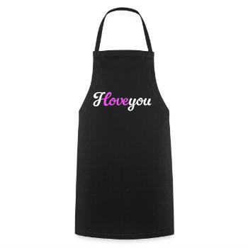 I love you Love Love Declaration Love Wedding - Cooking Apron - black - Front - AI Model Male 185 dark (185cm)