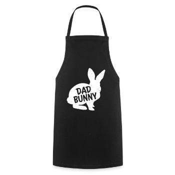 Graphisme de silhouette Papa Lapin - Tablier de cuisine - noir - Devant - AI Model Male 185 dark (185cm)