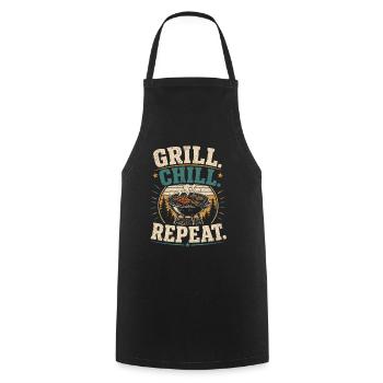 Dad Father Hero Grill Master BBQ Gift - Cooking Apron - black - Front - AI Model Male 185 dark (185cm)