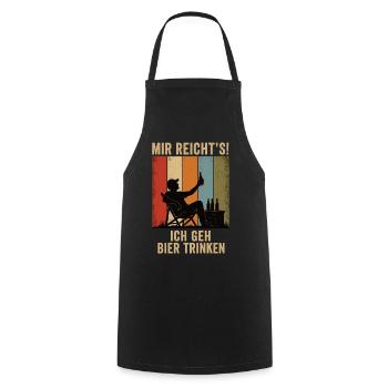 Mir reicht's Ich geh Bier trinken Retro Shirt - Kochschürze - Schwarz - Vorne - AI Model Male 185 dark (185cm)