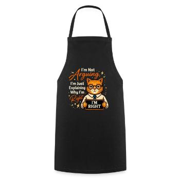 I'm always right, no reasoning - Cooking Apron - black - Front - AI Model Male 185 dark (185cm)