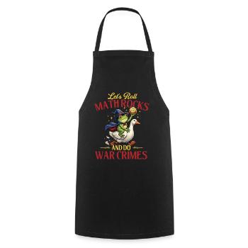 Lets Roll Math Rocks Funny RPG Dice - Cooking Apron - black - Front - AI Model Male 185 dark (185cm)