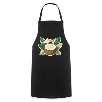 Refroidisseur de l’île Coconut - Tablier de cuisine - noir - Devant - AI Model Male 185 dark (185cm)