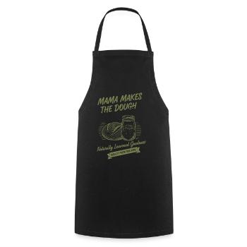 Sauerteigbrot-Backmama macht den Teig - Kochschürze - Schwarz - Vorne - AI Model Male 185 dark (185cm)