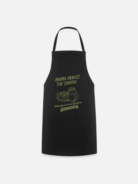Sauerteigbrot-Backmama macht den Teig - Kochschürze - Schwarz