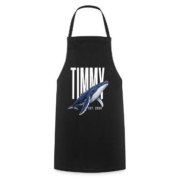 Timmy Wal Est 2026 Buckelwal Shirt - Kochschürze - Schwarz - Vorne - AI Model Male 185 dark (185cm)