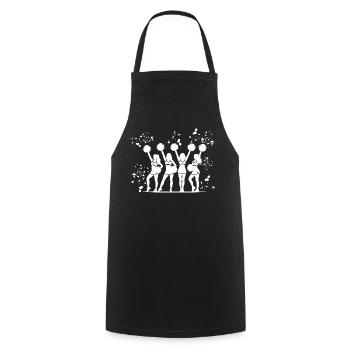 Cheerpom pom girls Mom Cheerleading - Tablier de cuisine - noir - Devant - AI Model Male 185 dark (185cm)