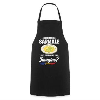 Sarmale Snack Serbische Küche Rumänien Gericht Sarmale - Kochschürze - Schwarz - Vorne - AI Model Male 185 dark (185cm)