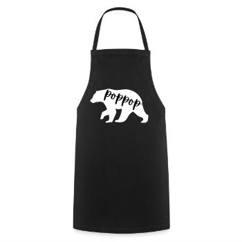 poppop bear - Cooking Apron - black - Front - AI Model Male 185 dark (185cm)
