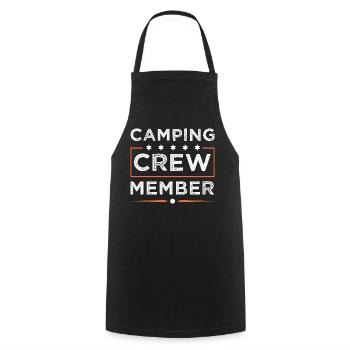 Camping Crew - Kochschürze - Schwarz - Vorne - AI Model Male 185 dark (185cm)