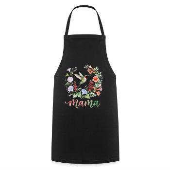Ruby Throated Hummingbird Mama Mom - Cooking Apron - black - Front - AI Model Male 185 dark (185cm)