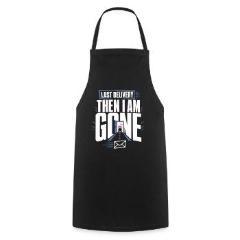 Retired Postman Retired Postman - Cooking Apron - black - Front - AI Model Male 185 dark (185cm)