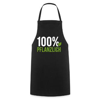 100% Pflanzlich - Vegan Geschenkidee - Kochschürze - Schwarz - Vorne - AI Model Male 185 dark (185cm)