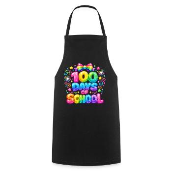 100 Days of Magical Rainbow School - Cooking Apron - black - Front - AI Model Male 185 dark (185cm)