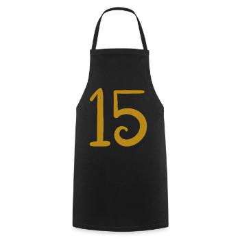 15 - Tablier de cuisine - noir - Devant - AI Model Male 185 dark (185cm)