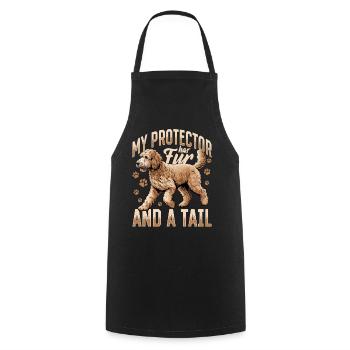 Goldendoodle Dog Breed - Cooking Apron - black - Front - AI Model Male 185 dark (185cm)