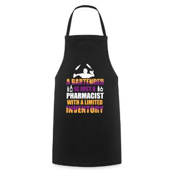 Barman Serveur Barman Barman - Tablier de cuisine - noir - Devant - AI Model Male 185 dark (185cm)