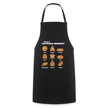 Basics of Capybara Geometry Funnier - Cooking Apron - black - Front - AI Model Male 185 dark (185cm)