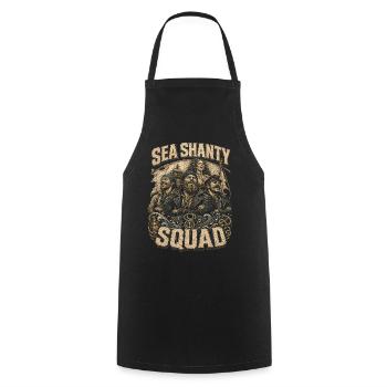 Sea Shanty Choir Sea shanties - Cooking Apron - black - Front - AI Model Male 185 dark (185cm)