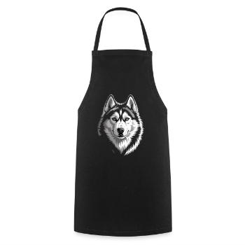 Husky - Kochschürze - Schwarz - Vorne - AI Model Male 185 dark (185cm)
