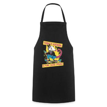 Punk For A Day Today's Agenda Be Punk Cause Trouble - Cooking Apron - black - Front - AI Model Male 185 dark (185cm)