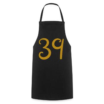 39 - Kochschürze - Schwarz - Vorne - AI Model Male 185 dark (185cm)