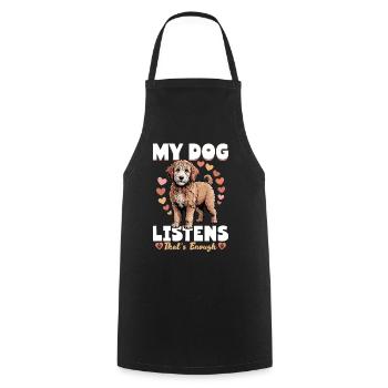 Goldendoodle Dog Breed - Cooking Apron - black - Front - AI Model Male 185 dark (185cm)
