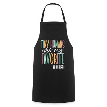 Les petits humains sont mes préférés - Tablier de cuisine - noir - Devant - AI Model Male 185 dark (185cm)