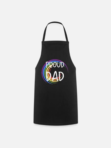 Proud Dad LGBTQ Regenbogen Familie - Kochschürze - Schwarz