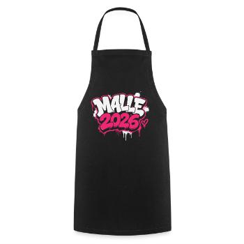 MALLE 2026 Graffiti Print - Cooking Apron - black - Front - AI Model Male 185 dark (185cm)