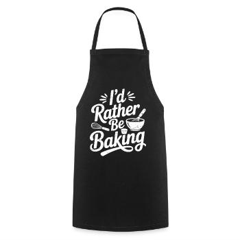 Je préférerais faire de la pâtisserie - Tablier de cuisine - noir - Devant - AI Model Male 185 dark (185cm)