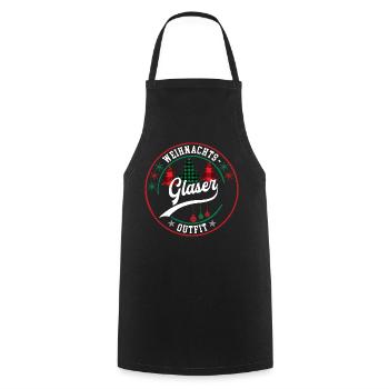 Glaser Weihnachten Kollege Glaserei Meister Chef - Kochschürze - Schwarz - Vorne - AI Model Male 185 dark (185cm)