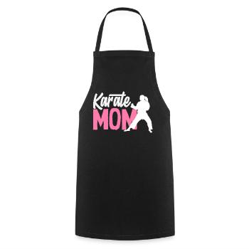 Karate Mom Martial Arts Mother Fighter Women - Cooking Apron - black - Front - AI Model Male 185 dark (185cm)